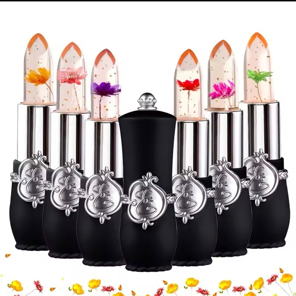 Flower Jelly Lipstick Set Temperature Change Moisturizer Flower Lip Stick Long